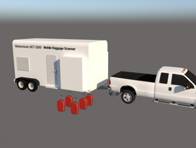 Mobile Pulled Type Trailer X-ray Handbag Baggage Scanner - Image 5