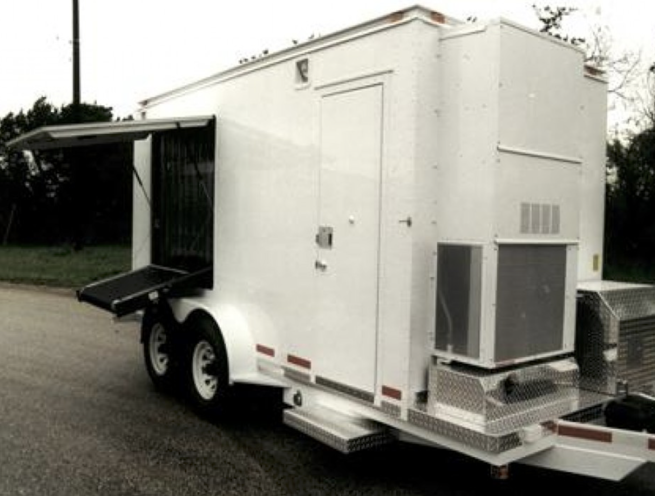 Mobile Pulled Type Trailer X-ray Handbag Baggage Scanner