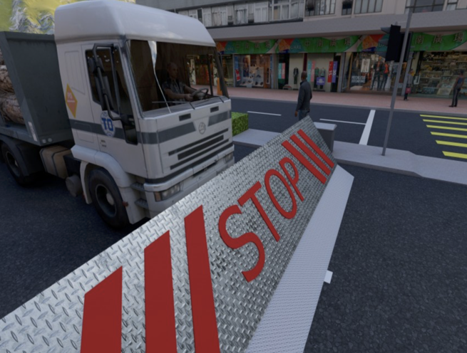 Surface Mounted Impact Test Anti-ram Wedge Barrier Road Blocker