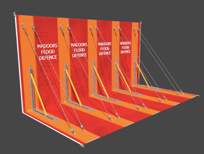 PVC Tarpaulin Manual Portable Foldable Flood Barrier