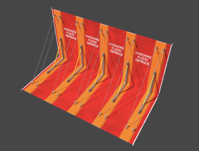 PVC Tarpaulin Manual Portable Foldable Flood Barrier - Image 2