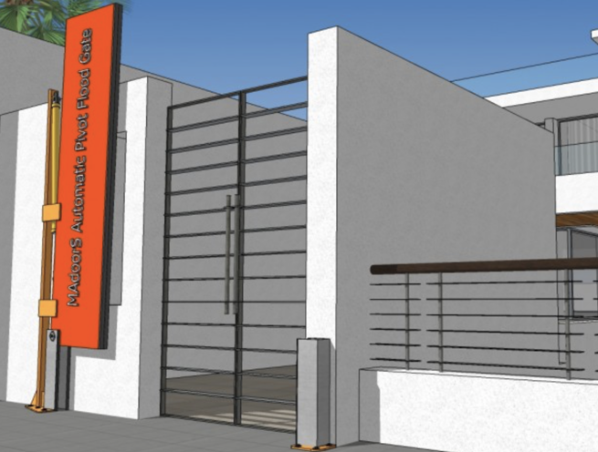 Automatic Pivot Flood Protection Gate