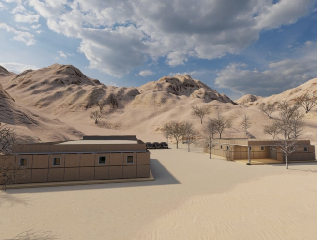 Gabion Basket Defense Wall Military Dormitory, Barrack, Dining Hall, Toilet, Bathroom, Housing - Image 4