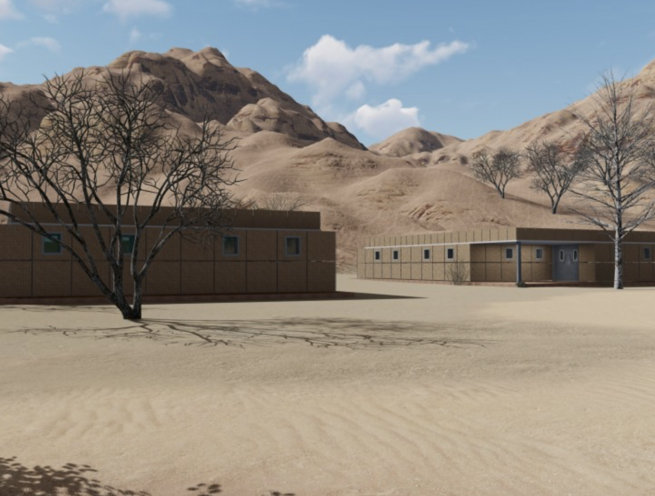 Gabion Basket Defense Wall Military Dormitory, Barrack, Dining Hall, Toilet, Bathroom, Housing - Image 2