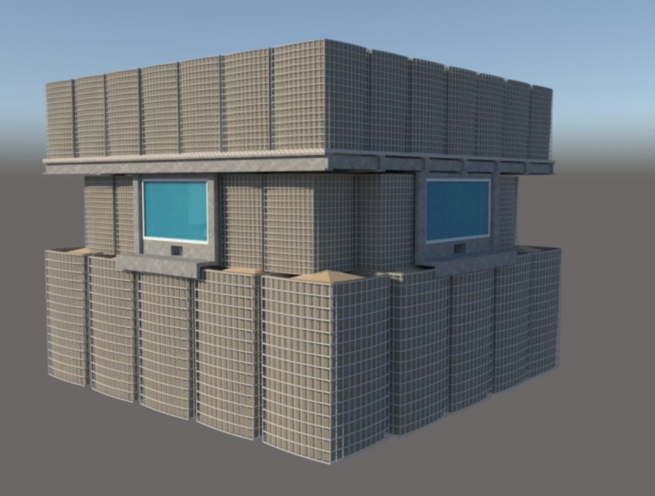 Bulletproof Glass, Door for Gabion Sand Basket Guard Booth - Image 8