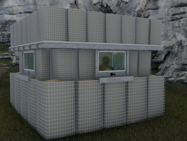 Bulletproof Glass, Door for Gabion Sand Basket Guard Booth - Image 5