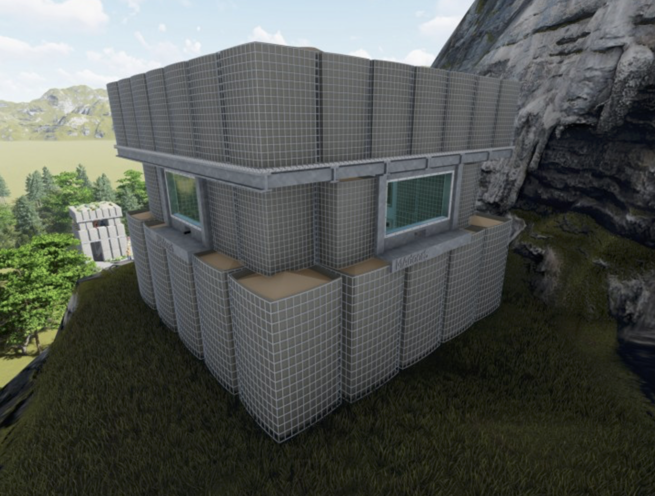 Bulletproof Glass, Door for Gabion Sand Basket Guard Booth