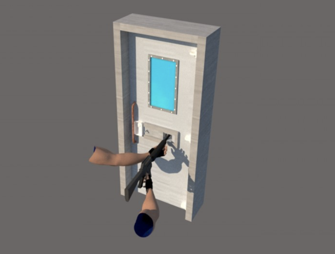 Bulletproof Glass, Door for Gabion Sand Basket Guard Booth - Image 6