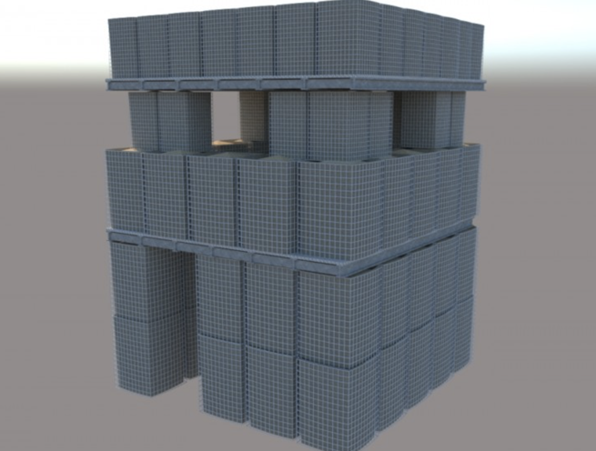 Accordion Folding Sand Filled Gabion Guard Tower (Type 2) - Image 2