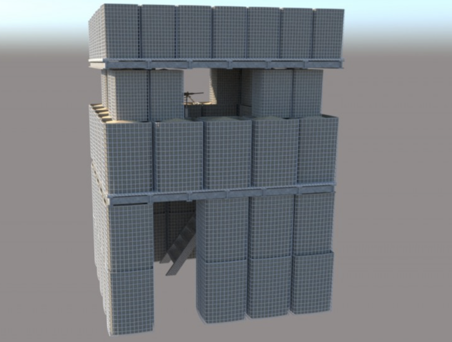 Accordion Folding Sand Filled Gabion Guard Tower (Type 2) - Image 6