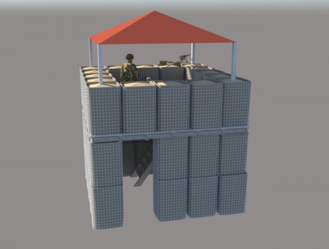 Gabion Basket, Gabion Wall, Gabion Cage Ballistic Guard Watchtower (Type 1) - Image 6