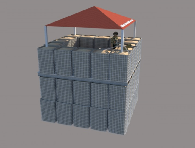 Gabion Basket, Gabion Wall, Gabion Cage Ballistic Guard Watchtower (Type 1) - Image 4