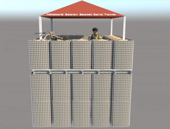 Gabion Basket, Gabion Wall, Gabion Cage Ballistic Guard Watchtower (Type 1) - Image 2