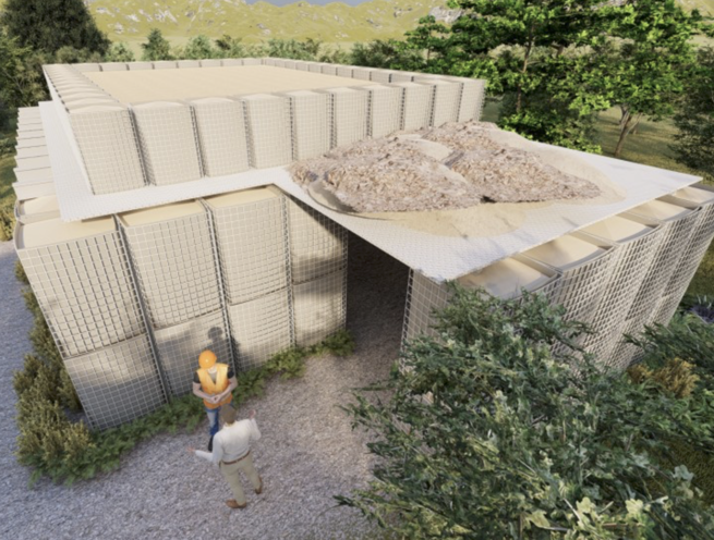 Gabion Defense Wall Armory, Weapon, Bunker, Magazine, Shelter Systems