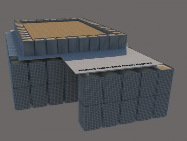 Gabion Defense Wall Armory, Weapon, Bunker, Magazine, Shelter Systems - Image 6