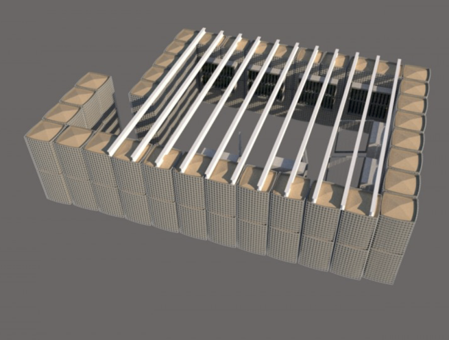 Gabion Basket Explosion Proof Shelter, Bunker, Home, Dormitory - Image 3