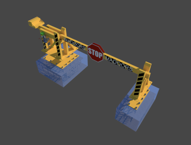 M30 K8 K4 Impact Test Manual Rising Drop Arm Barrier