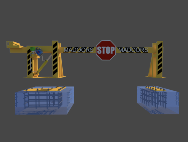 M30 K8 K4 Impact Test Manual Rising Drop Arm Barrier - Image 2