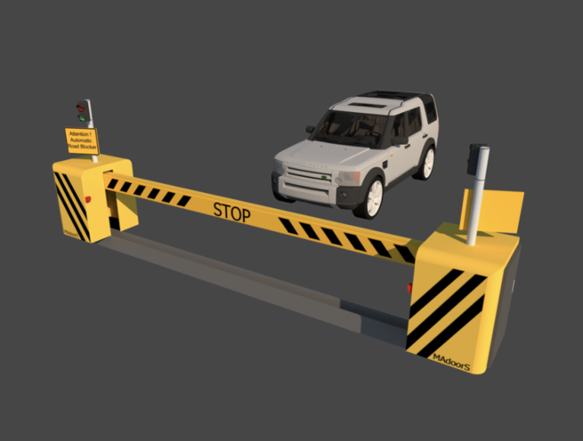 M50 M30 Impact Test Rising Beam Barrier