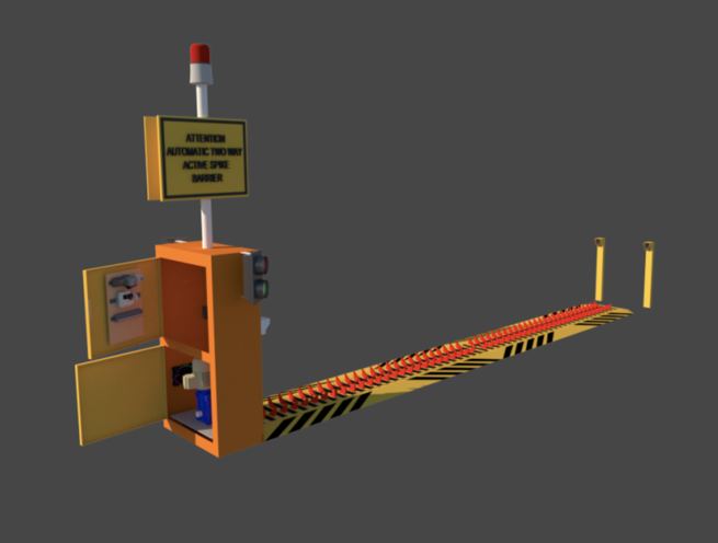 Two Sided Automatic Road Spike Barrier