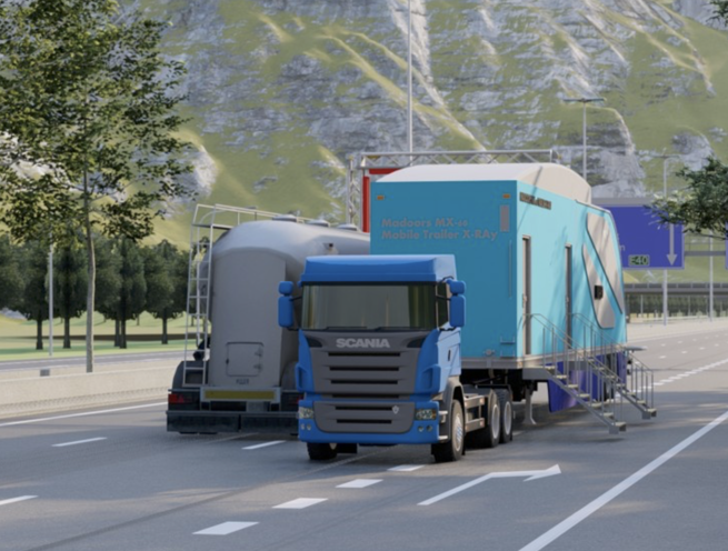 Mobile Trailer X-Ray Container, Truck, Vehicle, Cargo Screening Inspection Scanning