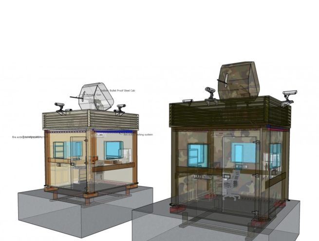 Armed Ballistic Armored Guard Booth - Image 6