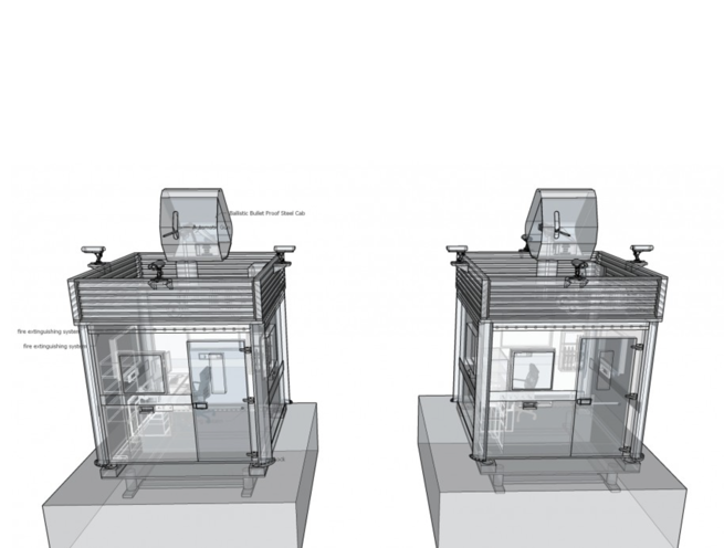 Armed Ballistic Armored Guard Booth - Image 5