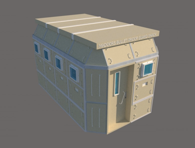 Portable Mobile Ballistic Guard Security Cabin, Bullet Proof Guard Booth