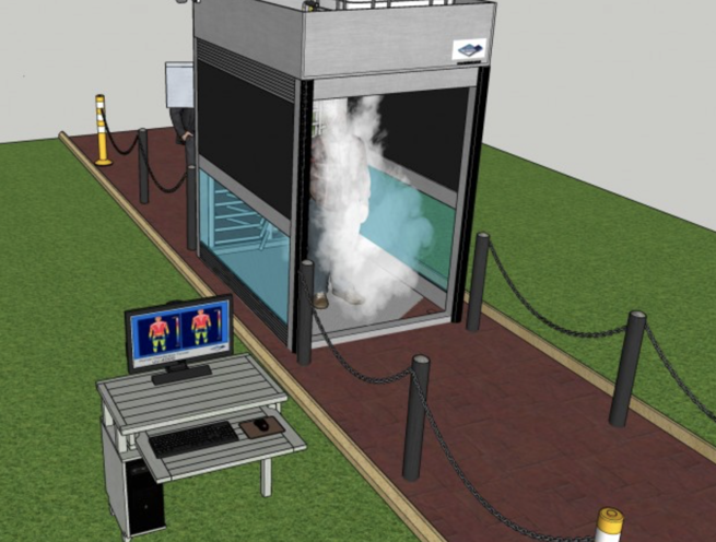 Coronavirus COVID-19 Human Staff Pass Disinfection Tunnel - Image 3
