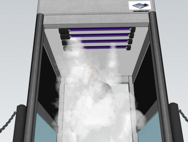 Coronavirus COVID-19 Human Staff Pass Disinfection Tunnel - Image 6