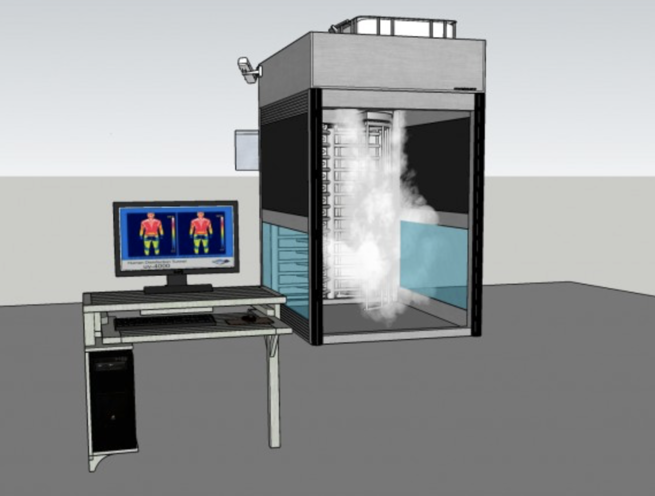 Coronavirus COVID-19 Human Staff Pass Disinfection Tunnel - Image 9