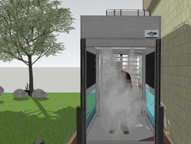 Coronavirus COVID-19 Human Staff Pass Disinfection Tunnel - Image 4