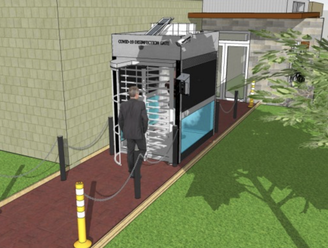 Coronavirus COVID-19 Human Staff Pass Disinfection Tunnel - Image 2
