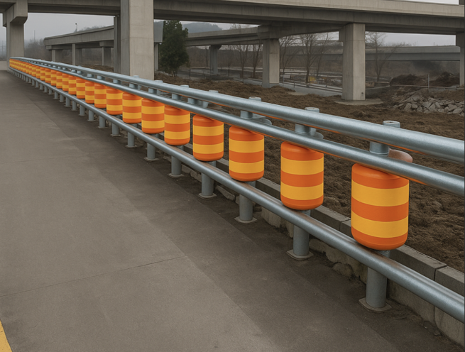 Highway Safety Rolling Guardrail Barrier - Image 2