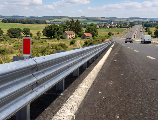 Thrie Beam 3-Wave Highway Guardrail - Image 3