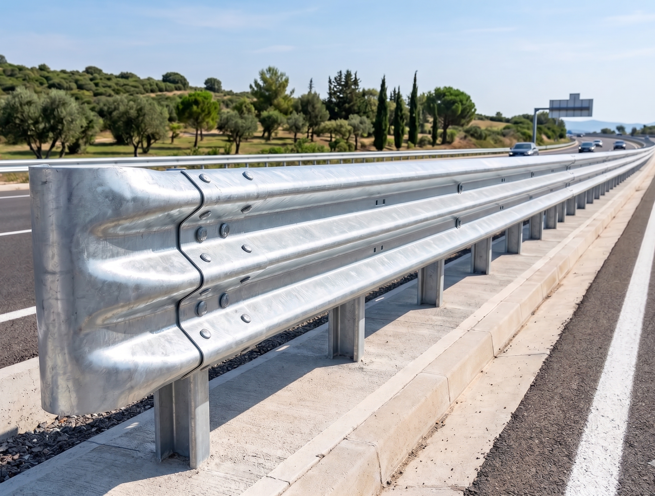 Thrie Beam 3-Wave Highway Guardrail - Image 2