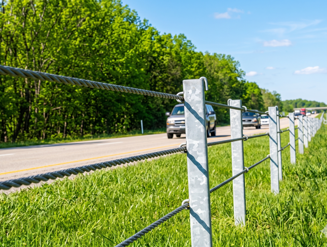 Steel Wire Rope Highway Guardrail System - Image 3