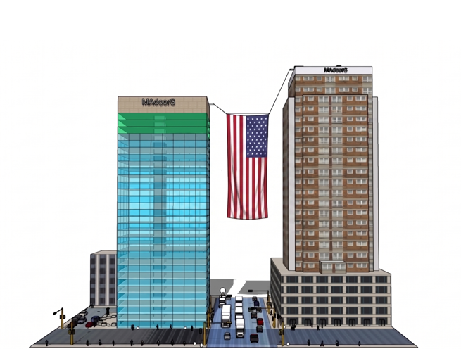 Automatic Motorized Flag Hanging System For Between Buildings and Towers - Image 3