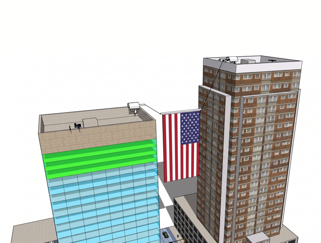 Automatic Motorized Flag Hanging System For Between Buildings and Towers - Image 4