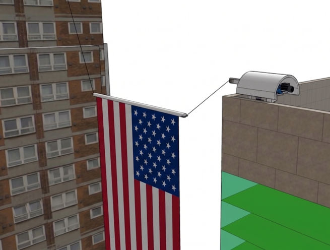 Automatic Motorized Flag Hanging System For Between Buildings and Towers - Image 6