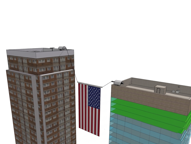 Automatic Motorized Flag Hanging System For Between Buildings and Towers - Image 5