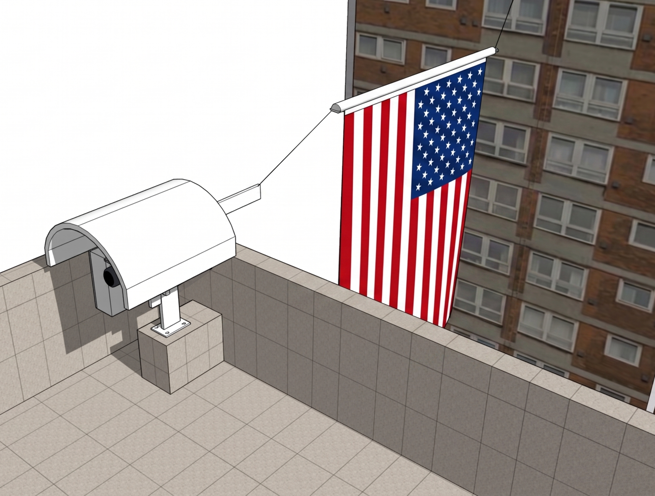 Automatic Motorized Flag Hanging System For Between Buildings and Towers - Image 7