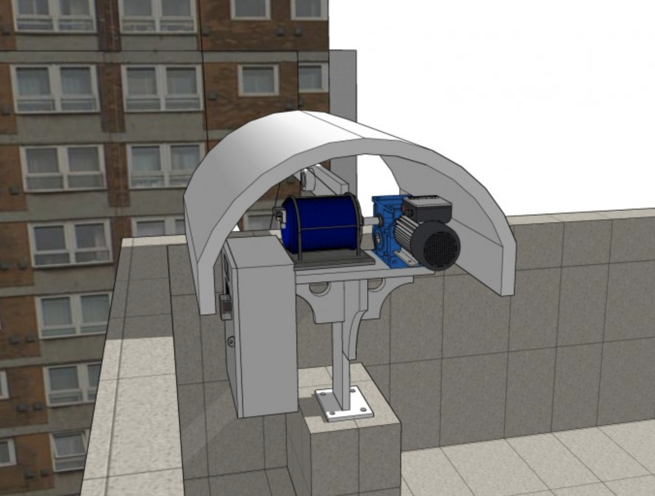 Automatic Motorized Flag Hanging System For Between Buildings and Towers - Image 9