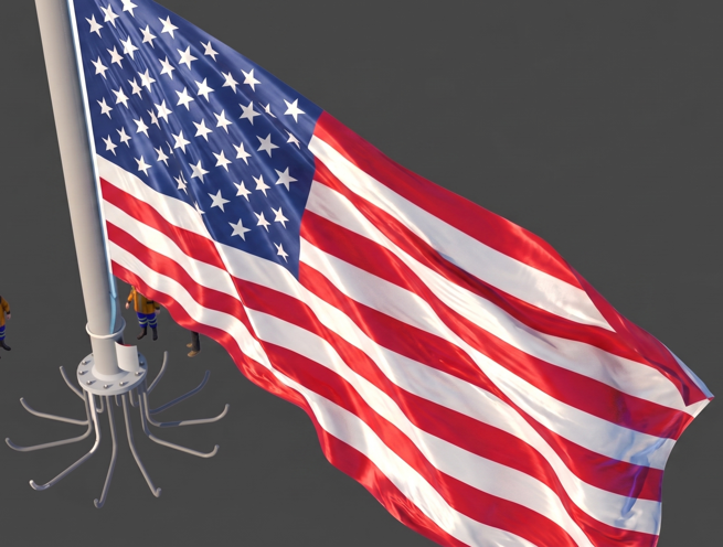 Automatic Motorized Flag Pole - Image 1