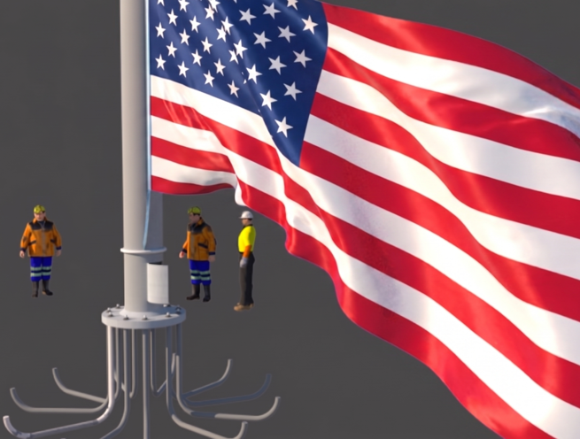 Automatic Motorized Flag Pole - Image 5