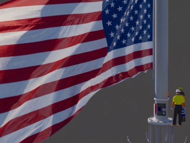 Automatic Motorized Flag Pole - Image 2