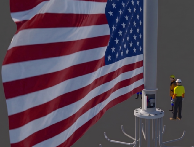 Automatic Motorized Flag Pole - Image 6