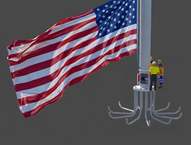 Automatic Motorized Flag Pole - Image 3