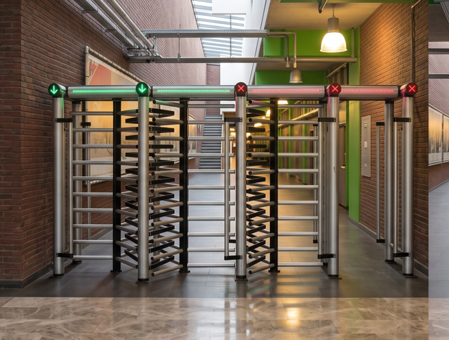 Motorized Full Height Double Turnstile - Image 1
