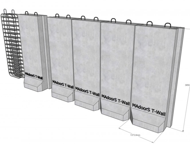 T-Wall Ballistic Explosion Proof Mobile Concrete Wall - Image 2